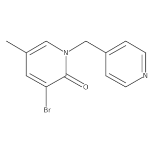 3-Bromo-5-methyl-1-[(pyridin-4-yl)methyl]-1,2-dihydropyridin-2-one Structure
