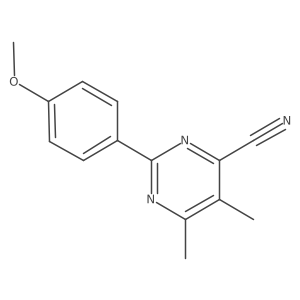 2-(4-Methoxyphenyl)-5,6-dimethylpyrimidine-4-carbonitrile结构式