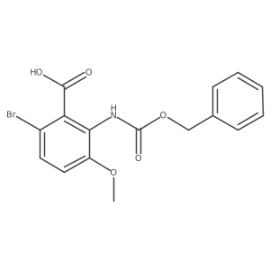 2-{[(Benzyloxy)carbonyl]amino}-6-bromo-3-methoxybenzoic acid结构式