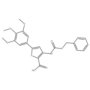 3-{[(Benzyloxy)carbonyl]amino}-5-(3,4,5-trimethoxyphenyl)thiophene-2-carboxylic acid结构式