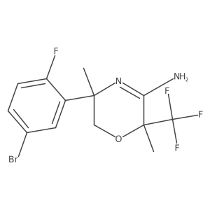(2R,5R)-5-(5-Bromo-2-fluoro-phenyl)-2,5-dimethyl-2-trifluoromethyl-5,6-dihydro-2H-[1,4]oxazin-3-ylamine Structure