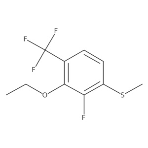 (3-Ethoxy-2-fluoro-4-(trifluoromethyl)phenyl)(methyl)sulfane结构式