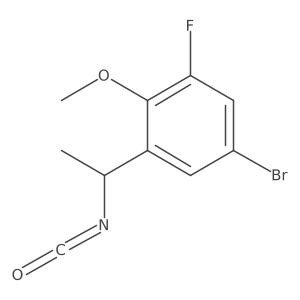 5-Bromo-1-fluoro-3-(1-isocyanatoethyl)-2-methoxybenzene结构式