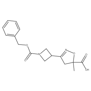 3-{1-[(Benzyloxy)carbonyl]azetidin-3-yl}-5-methyl-4,5-dihydro-1,2-oxazole-5-carboxylic acid Structure