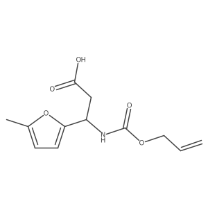 (3S)-3-(5-methylfuran-2-yl)-3-{[(prop-2-en-1-yloxy)carbonyl]amino}propanoic acid Structure