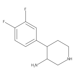 rac-(3R,4S)-4-(3,4-difluorophenyl)piperidin-3-amine Structure