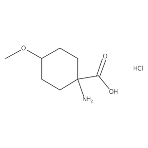 (1s,4s)-1-Amino-4-methoxycyclohexane-1-carboxylic acid hydrochloride结构式