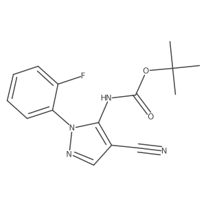 tert-butyl N-[4-cyano-1-(2-fluorophenyl)-1H-pyrazol-5-yl]carbamate Structure