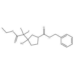 Benzyl 3-(2-ethoxy-1,1-difluoro-2-oxoethyl)-3-hydroxypyrrolidine-1-carboxylate Structure