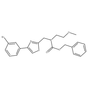 benzyl N-{[4-(3-bromophenyl)-1,3-thiazol-2-yl]methyl}-N-(2-methoxyethyl)carbamate结构式