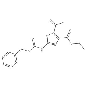 Ethyl 5-acetyl-2-{[(benzyloxy)carbonyl]amino}-1,3-thiazole-4-carboxylate结构式