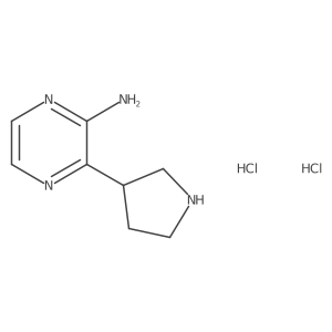(S)-3-(Pyrrolidin-3-yl)pyrazin-2-amine dihydrochloride结构式