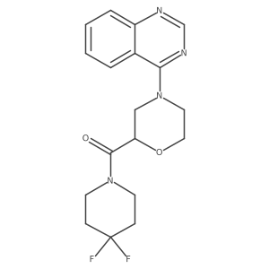 4-[2-(4,4-Difluoropiperidine-1-carbonyl)morpholin-4-yl]quinazoline Structure