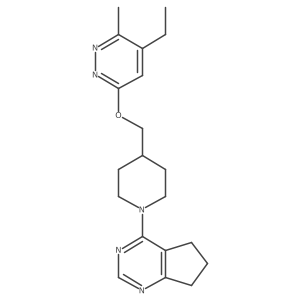 6-[(1-{5H,6H,7H-cyclopenta[d]pyrimidin-4-yl}piperidin-4-yl)methoxy]-4-ethyl-3-methylpyridazine结构式