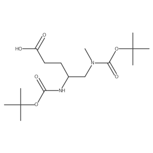 5-{[(Tert-butoxy)carbonyl](methyl)amino}-4-{[(tert-butoxy)carbonyl]amino}pentanoic acid Structure