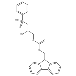 (9H-fluoren-9-yl)methyl N-[3-(benzenesulfonyl)-2-hydroxypropyl]carbamate结构式