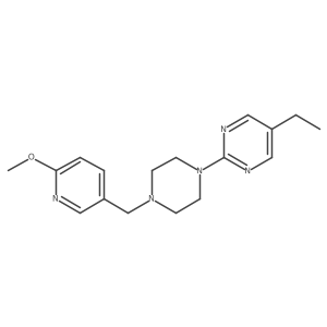 5-Ethyl-2-{4-[(6-methoxypyridin-3-yl)methyl]piperazin-1-yl}pyrimidine结构式