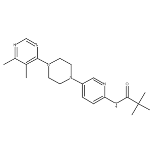 N-{5-[4-(5,6-dimethylpyrimidin-4-yl)piperazin-1-yl]pyridin-2-yl}-2,2-dimethylpropanamide结构式