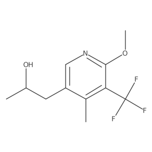 (S)-1-(6-Methoxy-4-methyl-5-(trifluoromethyl)pyridin-3-yl)propan-2-ol结构式