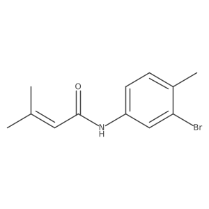 N-(3-Bromo-4-methylphenyl)-3-methyl-2-butenamide Structure