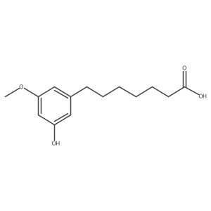 3-Hydroxy-5-methoxybenzeneheptanoic acid结构式