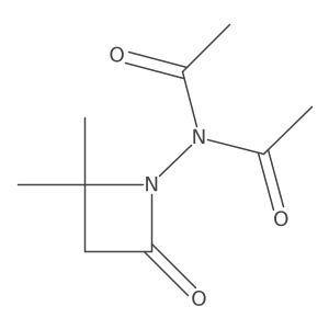 N-Acetyl-N-(2,2-dimethyl-4-oxo-1-azetidinyl)acetamide结构式