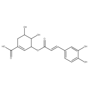 (3S,4R,5S)-3-[3-(3,4-dihydroxyphenyl)prop-2-enoyloxy]-4,5-dihydroxycyclohexene-1-carboxylic acid Structure