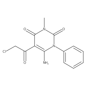 6-Amino-5-(2-chloroacetyl)-3-methyl-1-phenyl-2,4(1H,3H)-pyrimidinedione Structure