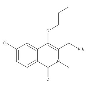 3-(Aminomethyl)-6-chloro-2-methyl-4-propoxyisoquinolin-1(2H)-one结构式