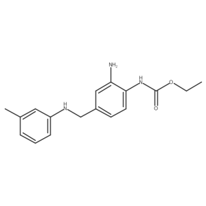 {2-Amino-4-(m-tolylaminomethyl)phenyl}carbamic acid ethyl ester结构式