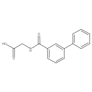 N-([1,1a(2)-Biphenyl]-3-ylcarbonyl)glycine结构式
