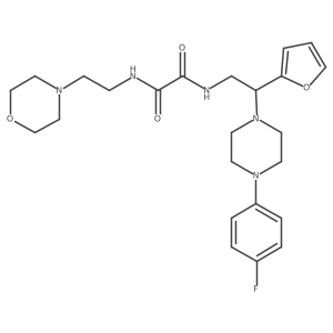 N1-(2-(4-(4-fluorophenyl)piperazin-1-yl)-2-(furan-2-yl)ethyl)-N2-(2-morpholinoethyl)oxalamide结构式