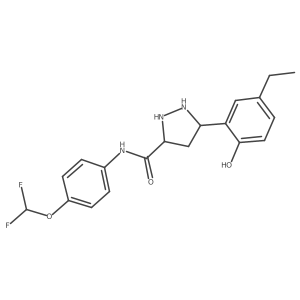 N-[4-(difluoromethoxy)phenyl]-5-(5-ethyl-2-hydroxyphenyl)pyrazolidine-3-carboxamide Structure
