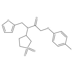 N-(1,1-dioxidotetrahydrothiophen-3-yl)-N-(furan-2-ylmethyl)-2-(4-methylphenoxy)acetamide结构式