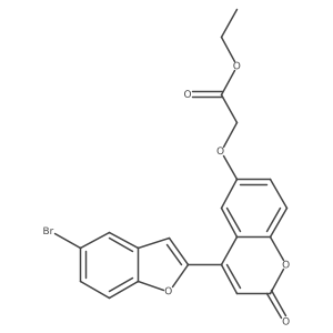 Ethyl 2-[4-(5-bromobenzo[d]furan-2-yl)-2-oxochromen-6-yloxy]acetate Structure