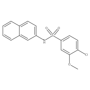 [(4-Chloro-3-methoxyphenyl)sulfonyl]-2-naphthylamine结构式
