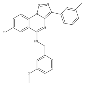 7-Chloro-N-[(3-methoxyphenyl)methyl]-3-(3-methylphenyl)-[1,2,3]triazolo[1,5-A]quinazolin-5-amine结构式
