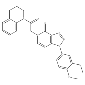 6-(2-(3,4-dihydroquinolin-1(2H)-yl)-2-oxoethyl)-3-(3,4-dimethoxyphenyl)-3H-[1,2,3]triazolo[4,5-d]pyrimidin-7(6H)-one结构式