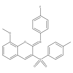 (Z)-4-fluoro-N-(8-methoxy-3-tosyl-2H-chromen-2-ylidene)aniline Structure