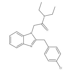 2-[2-(4-chlorobenzyl)-1H-benzimidazol-1-yl]-N,N-diethylacetamide结构式