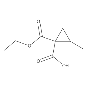 rel-(1S,2R)-1-(Ethoxycarbonyl)-2-methylcyclopropane-1-carboxylic acid结构式