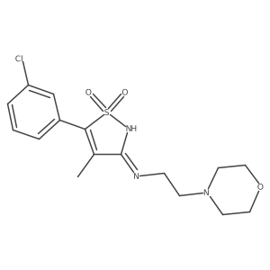 N-[5-(3-Chlorophenyl)-4-methyl-1,1-dioxido-3-isothiazolyl]-4-morpholineethanamine Structure