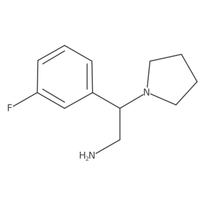 2-(3-Fluorophenyl)-2-(pyrrolidin-1-yl)ethan-1-amine Structure