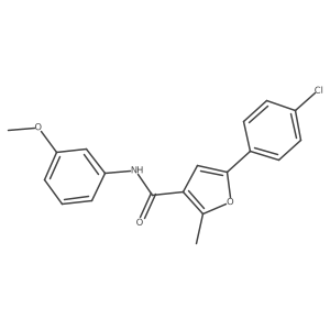 5-(4-chlorophenyl)-N-(3-methoxyphenyl)-2-methylfuran-3-carboxamide Structure