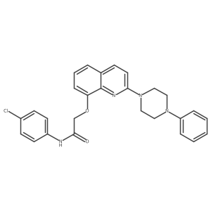 N-(4-chlorophenyl)-2-((2-(4-phenylpiperazin-1-yl)quinolin-8-yl)oxy)acetamide结构式