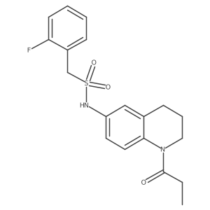 1-(2-fluorophenyl)-N-(1-propanoyl-1,2,3,4-tetrahydroquinolin-6-yl)methanesulfonamide Structure