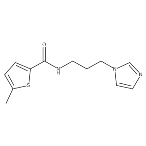 N-[3-(1H-imidazol-1-yl)propyl]-5-methylthiophene-2-carboxamide结构式