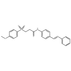 (E)-3-((4-methoxyphenyl)sulfonyl)-N-(4-(phenyldiazenyl)phenyl)propanamide Structure