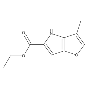 ethyl 3-methyl-4H-furo[3,2-b]pyrrole-5-carboxylate结构式