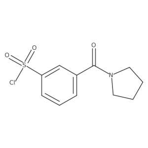 3-(Pyrrolidine-1-carbonyl)benzene-1-sulfonyl chloride结构式